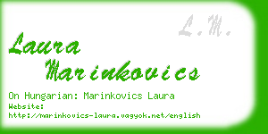 laura marinkovics business card